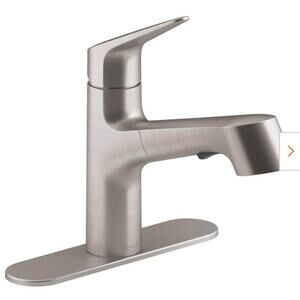 KOHLER VIN KITCHEN SINGLE HANDLE PULLOUT SPRAYER CHROME POLISH OR BRUSH NICKEL